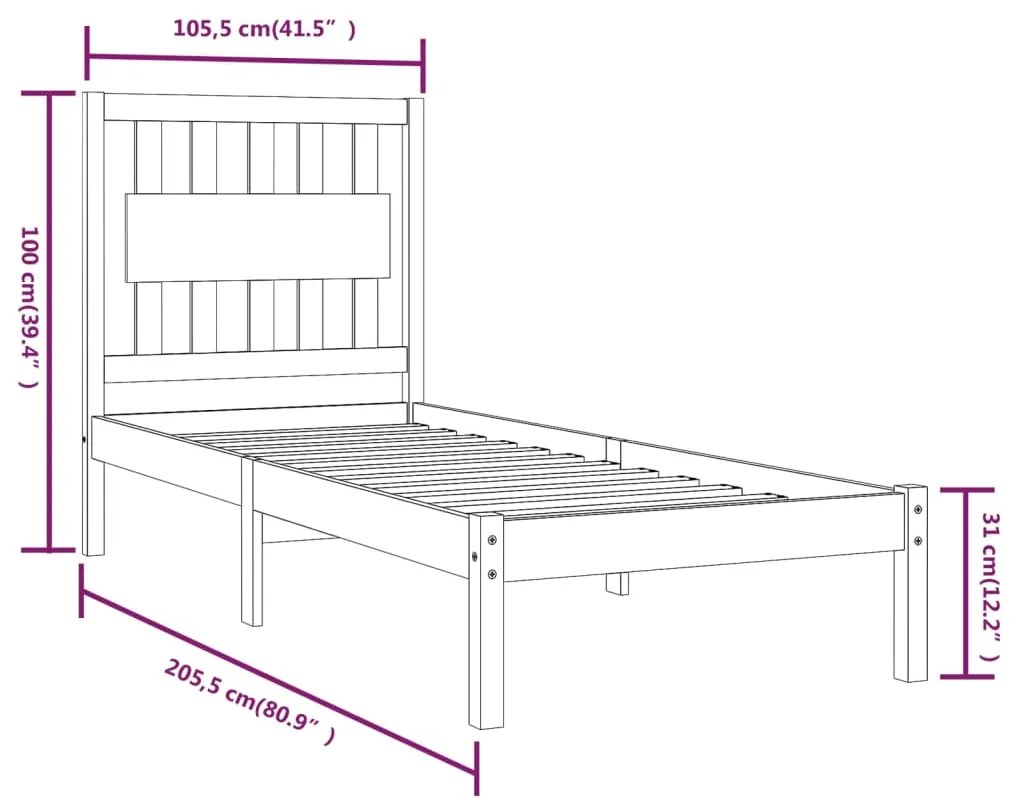 Giroletto Miele in Legno Massello di Pino 100x200 cm