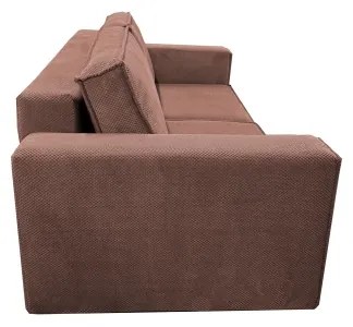 Divano letto 3 posti con contenitore RONDA rosso