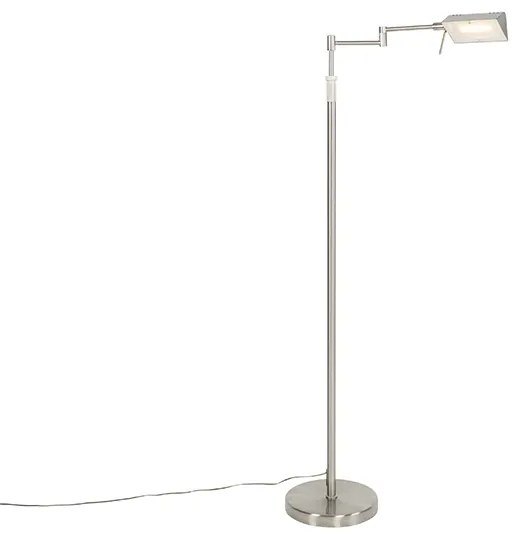Lampada da terra di design in acciaio con LED e dimmer touch - Notia