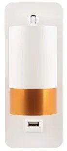 Faretto da parete con caricatore USB 1xGU10/35W/230V bianco/oro
