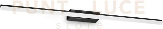 Riflesso applique da specchio ip54 led 3000k 19w 2150 lm nero 82cm
