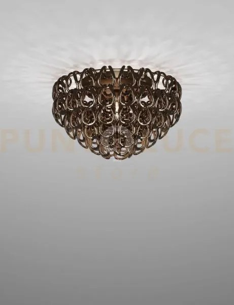 Giogali lampadadario a soffitto 60 cristallo bronzo e bronzo opaco ...