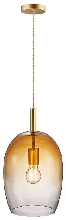 Nordlux - Lampada a sospensione con cavo UMA 1xE27/40W/230V Ø 23 cm marrone/fumé