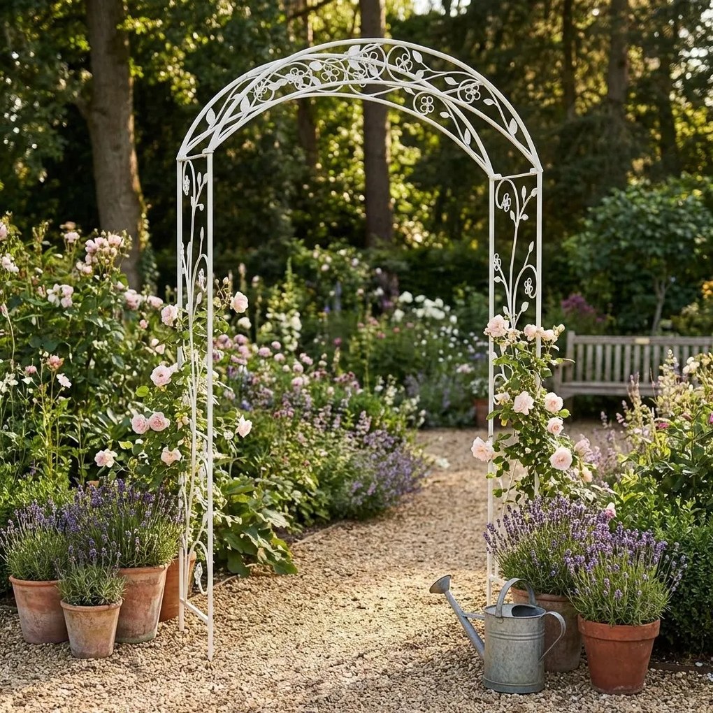 DORIAN - arco decorativo bianco ossidato