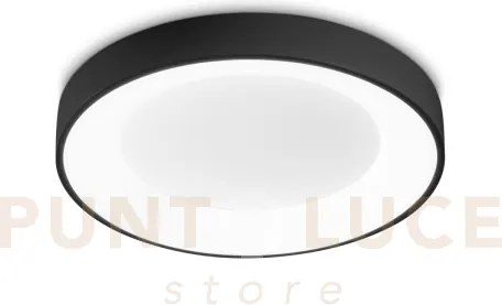 Planet plafoniera led 3000k 15w 1350 lm satinata nera d.40cm