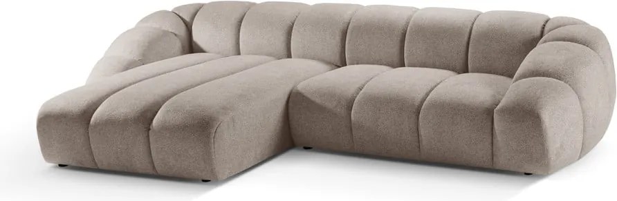 Divano angolare beige (con penisola a sinistra) Diana – Micadoni