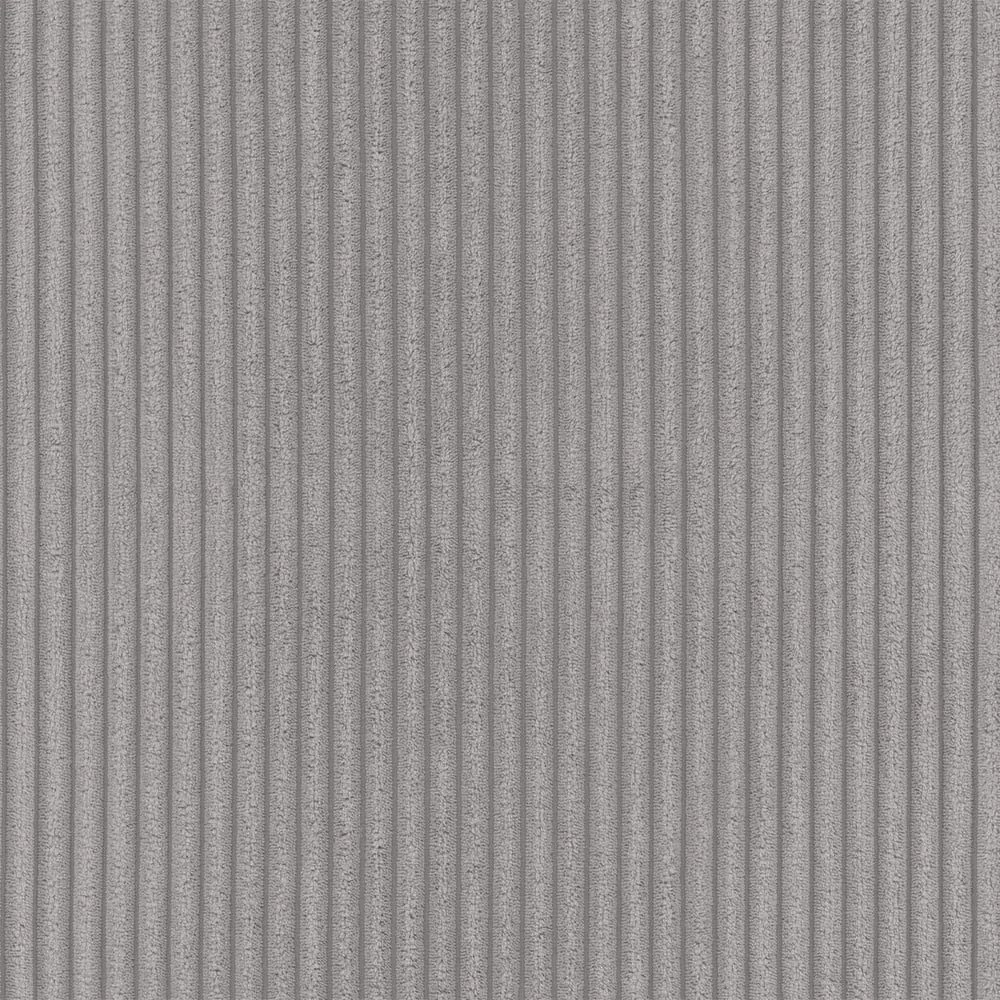 Divano angolare grigio chiaro (con penisola a sinistra/con chaise lounge) con rivestimento in velluto a coste Merid – Ropez