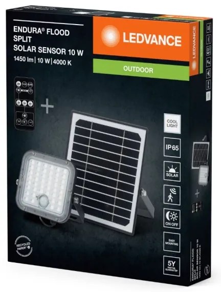 Ledvance - Riflettore LED solare con sensore FLOOD SPLIT LED/10W/3,2V IP65 + +TC