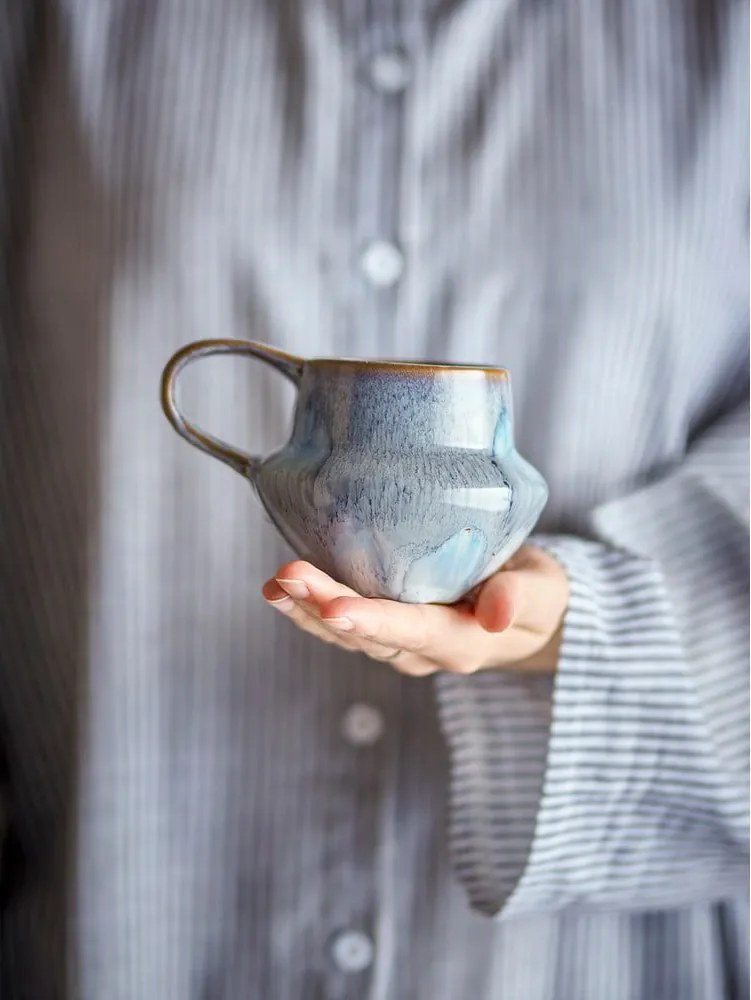 Tazze in set azzurre in gres 4 pz 300 ml Bessie – Bloomingville