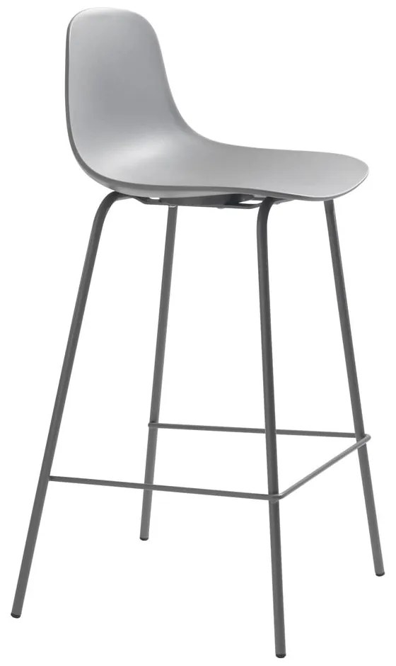 Sgabello da bar grigio in plastica (altezza della seduta 67,5 cm) Whitby – Unique Furniture