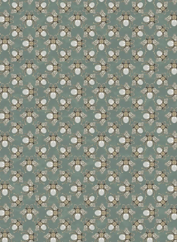 Rebel Walls Tapete Small Jewel Wings - Emerald Green