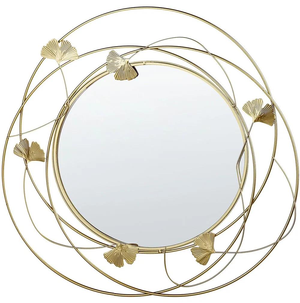 Specchio da parete tondo ø 47 cm oro ANGLET Beliani