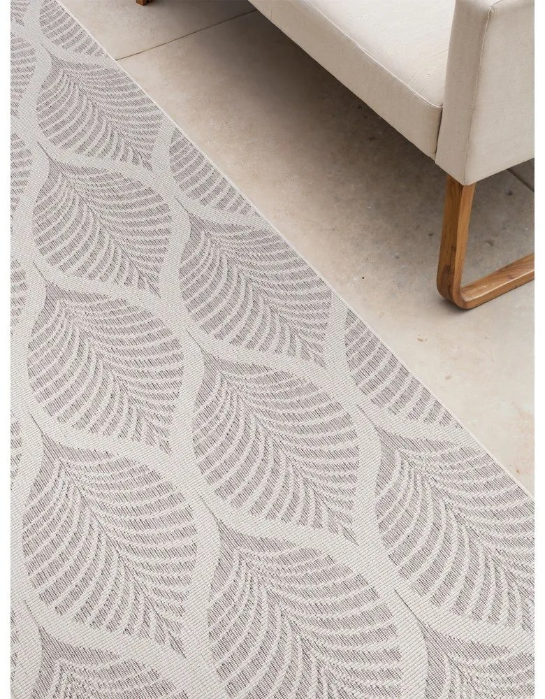 Passatoia da interno ed esterno grigia/avorio 80x250 cm Duet Liora – NORTHRUGS