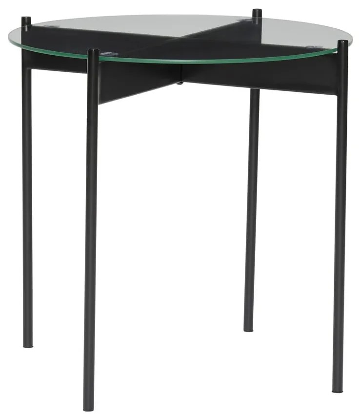 Tavolino rotondo con piano in vetro ø 45 cm Beam - Hübsch