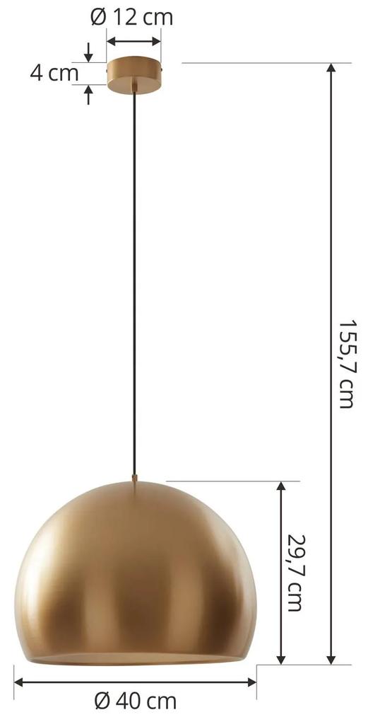 Lucande Lythara LED a sospensione ottone Ø 40cm