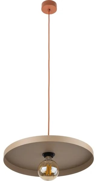 Lampadario a sospensione con filo SILA 1xE27/15W/230V diametro 40 cm beige/color mattone