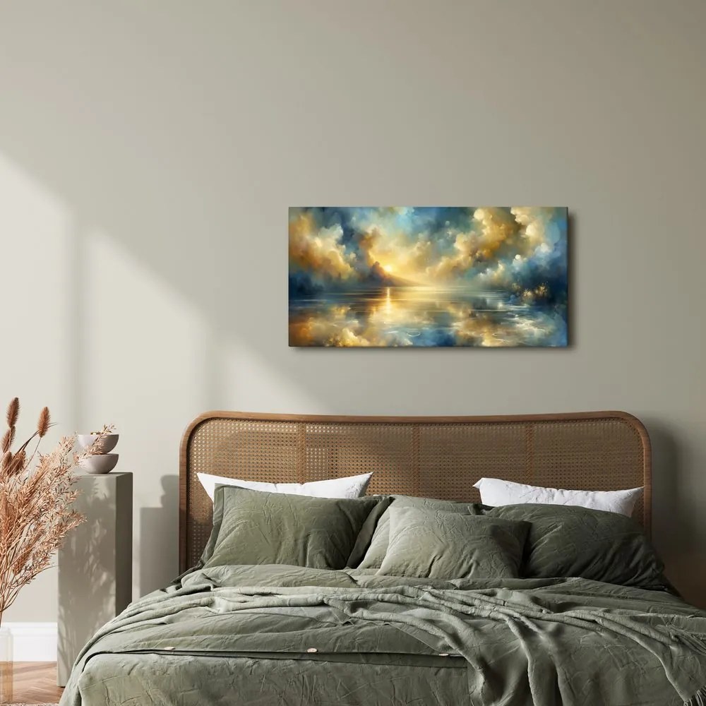 Quadro su tela – Mattina tranquilla al lago