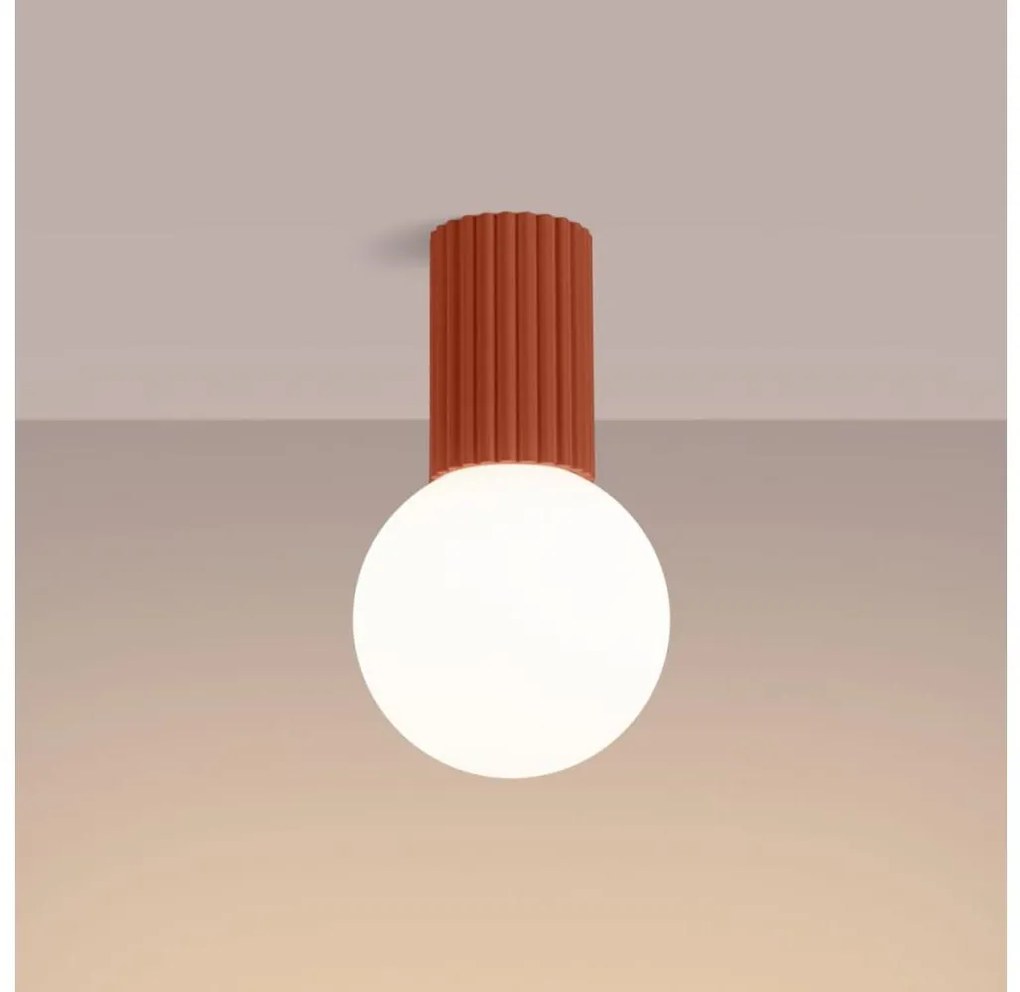 Sollux SL.1728 - Plafoniera da bagno HALO 1xG9/8W/230V IP44 arancione