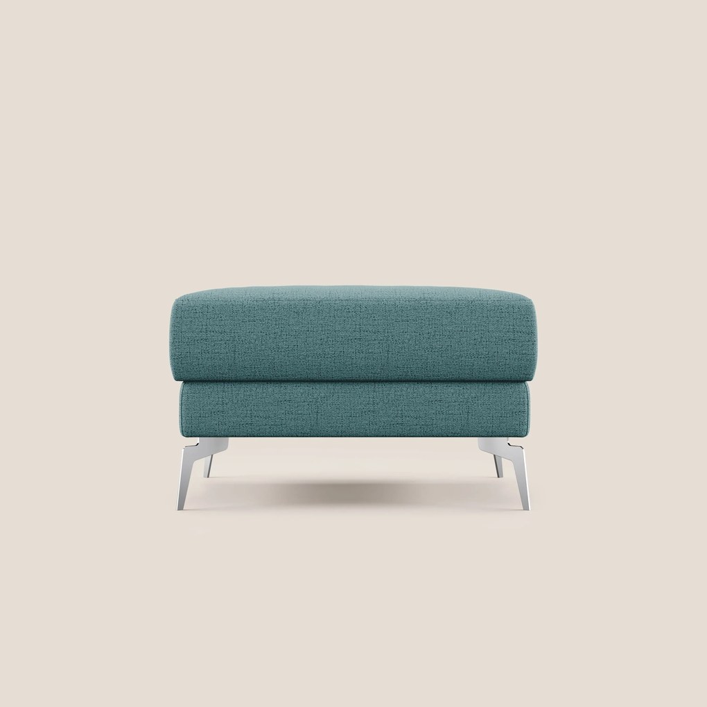 Star Pouf con piedini alti in tessuto impermeabile fiammato T03 azzurro