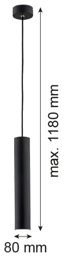 Argon 4756 - Lampadario su corda GOMERA 1xGU10/5W/230V nero