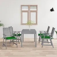 Sedie Pranzo per Esterni con Cuscini 4 pz Legno Massello Acacia cod mxl 6875