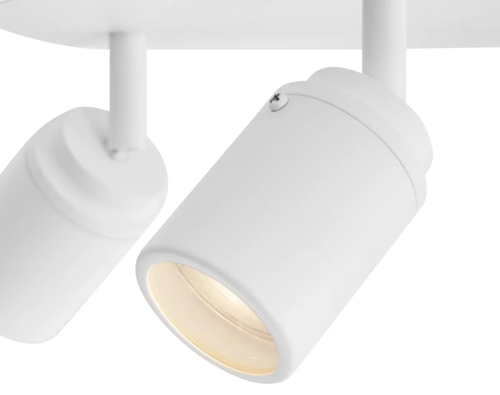Faretto moderno da bagno bianco 3 luci IP44 - Ducha