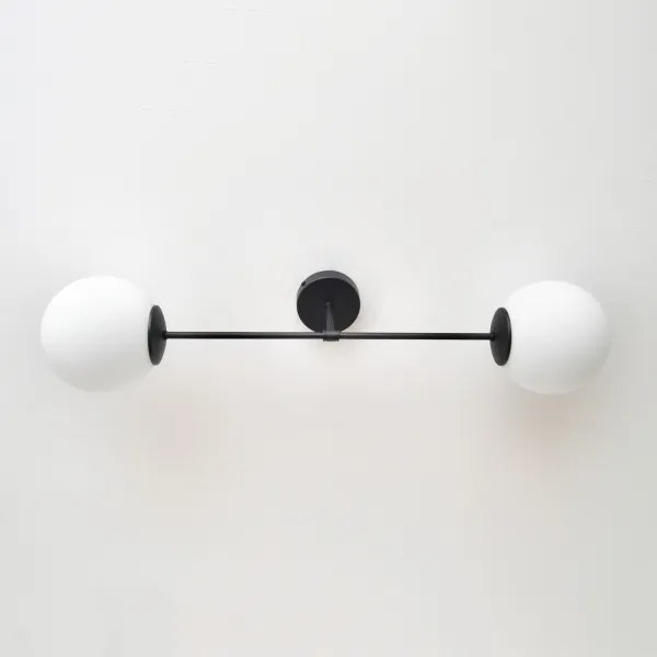 Lampadario a plafone MOON 2xE27/15W/230V nero