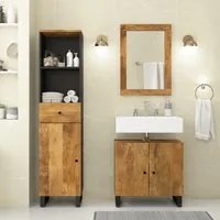 Set Mobili da Bagno 3pz in Legno Massello di Mango 3200640