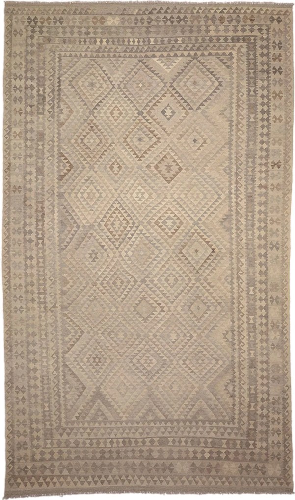 Kilim Tappeto 270x460 Beige (Afghanistan) Tessuto A Mano