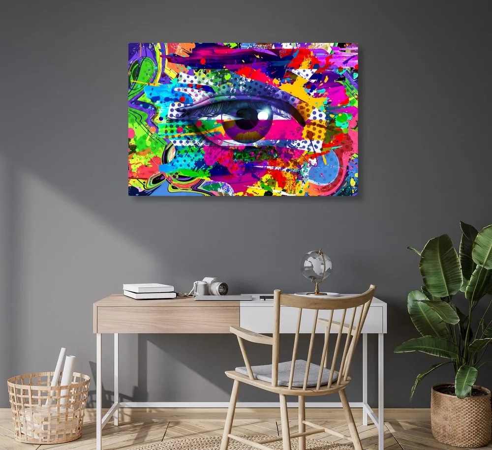 Stampa su tela – Occhio umano in stile pop art