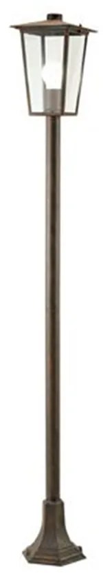Lampione Contemporaneo Ribot Alluminio Ruggine 1 Luce E27