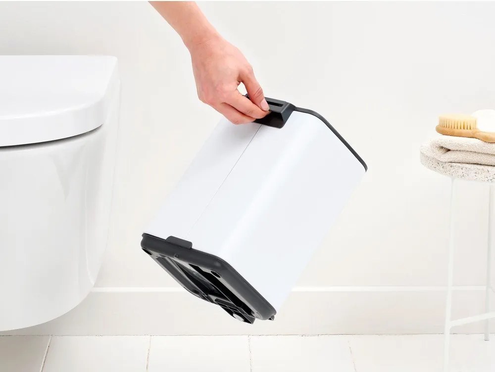 Cestino per la spazzatura bianco in acciaio con pedale 4 l Bo – Brabantia