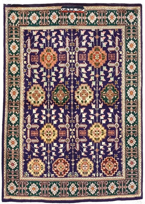 Tabriz Tappeto persiano 100 x 150 Blu (Iran) Annodato A Mano