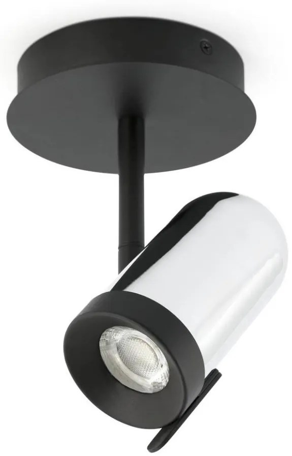 Faro 43531 - Luce Spot ORLEANS 1xGU10/8W/230V argento/nero