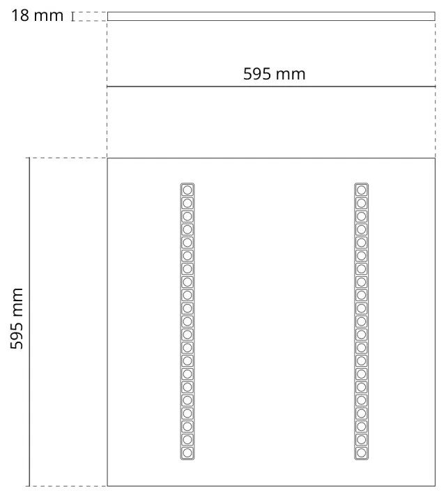 Pannello LED 60x60 28W, 36W, 42W, CCT, CRI92 UGR13, PHILIPS CertaDrive Colore Bianco Variabile CCT, Potenza 28W