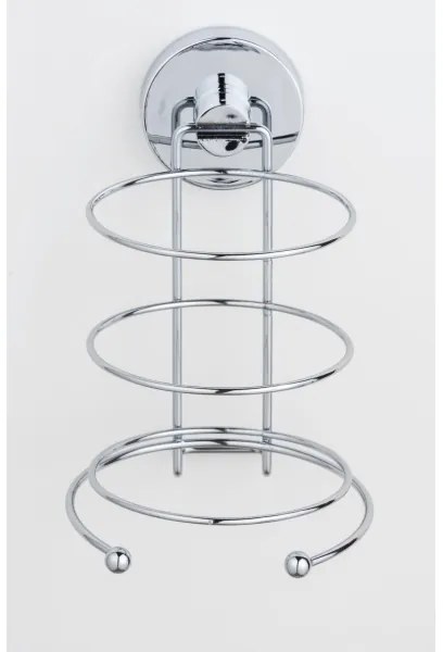 WENKO 20896100 - Supporto per asciugacapelli VACUUM-LOC MILAZZO 12x17 cm cromo lucido