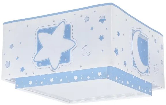 Dalber 63236T - Plafoniera per bambini MOONLIGHT 2xE27/60W/230V blu