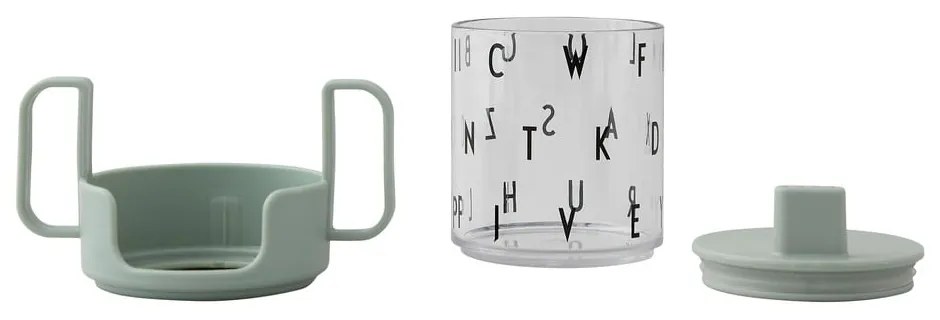 Tazza verde per bambini Cresci con la tua tazza Grow with Your Cup - Design Letters