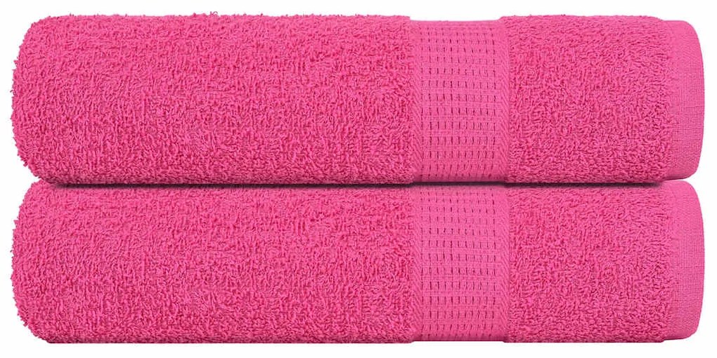 Asciugamani Doccia 2 Pz Rosa 70x140 Cm 360 G/m² 100% Cotone /