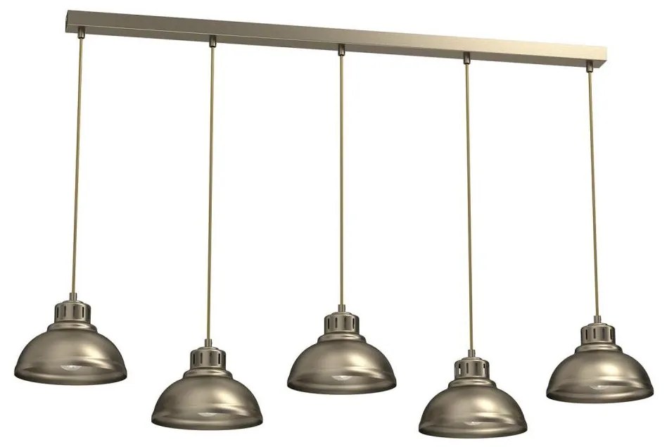 Lampadario a sospensione con filo SVEN 5xE27/15W/230V ottone