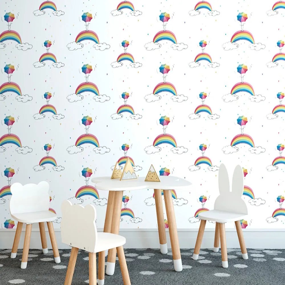 Carta da parati – Ombrelli arcobaleno
