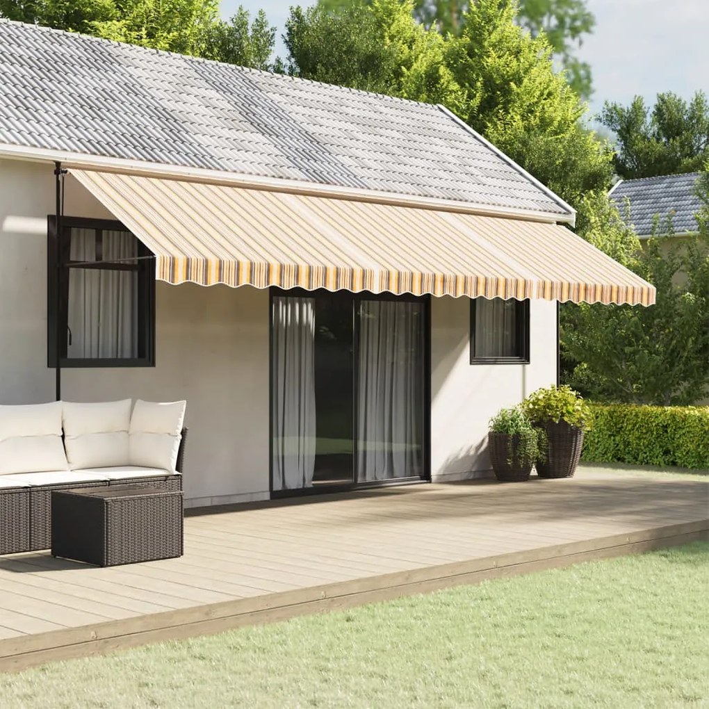 Tessuto Di Ricambio Per Tenda Strisce Multicolore 6x3,5 M /