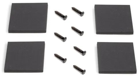 Gambe da tavolo Square rettangolari 72x60 cm in acciaio verniciato nero