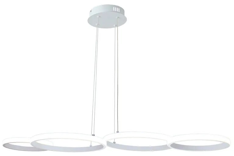 Lampadario LED moderno ATENA bianco, luce con 3 temperature di colore 4000 lumen