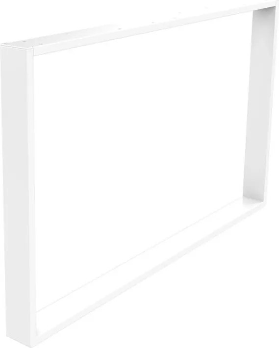Gamba per mobili rettangolare STEELMI Tube in acciaio bianco H 71 cm