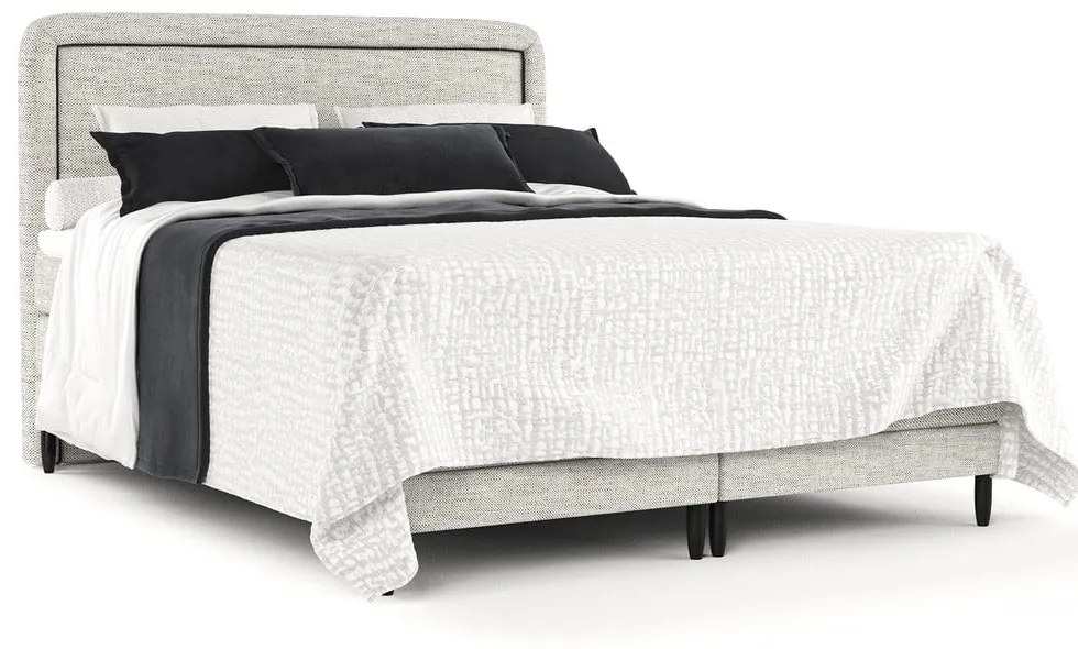 Letto boxspring grigio chiaro 180x200 cm Dove - Maison de Rêve