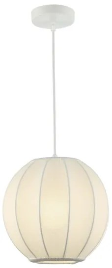 Lampadario a sospensione DANA su cavo, 1xE27/15W/230V, diam. 25 cm, bianco