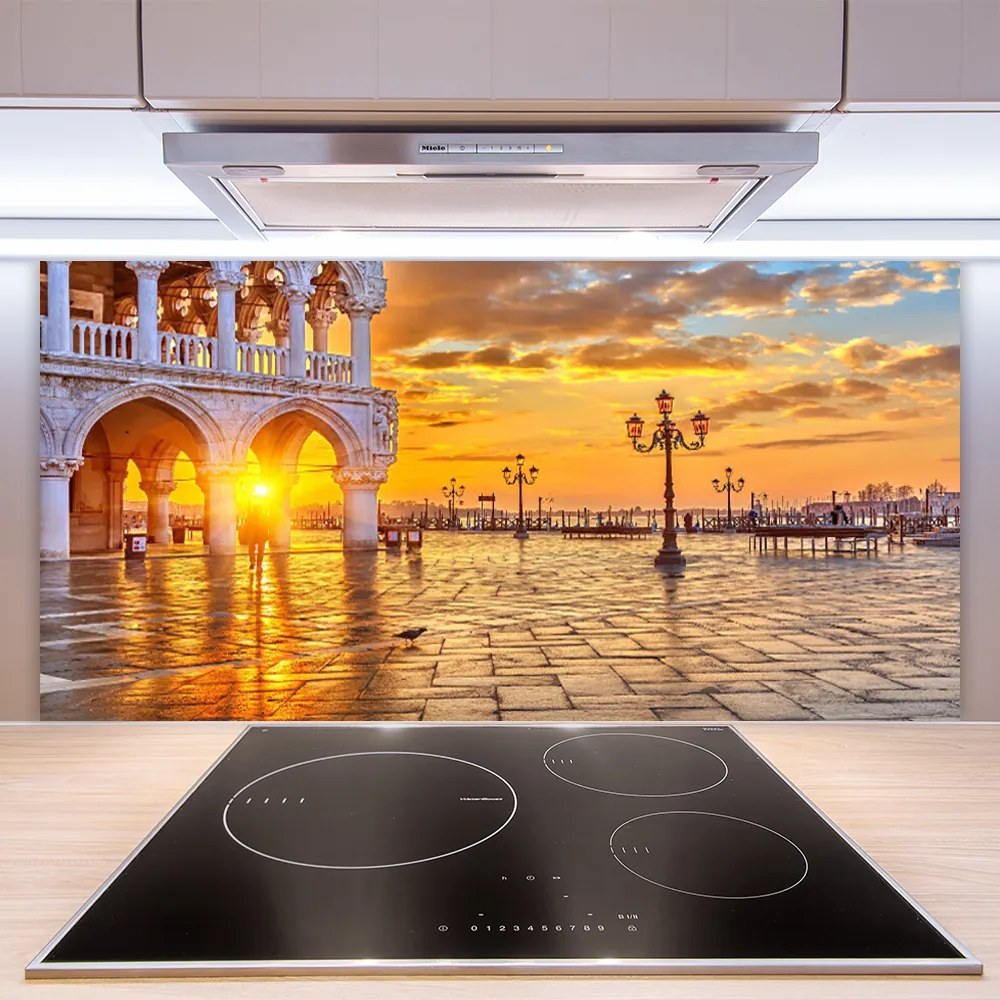 Pannello retrocucina Parco del Sole. Architettura 140x70 cm