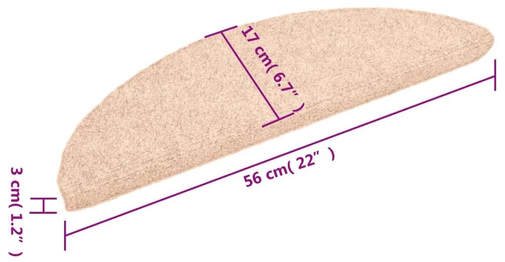 Tappetini Scale Adesivi 10 pz 56x17x3 cm Marroni Agugliati