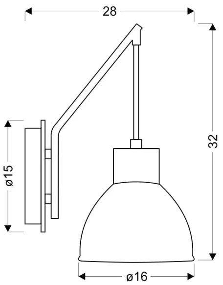 Applique VARIO 1xE27/60W/230V Betulla